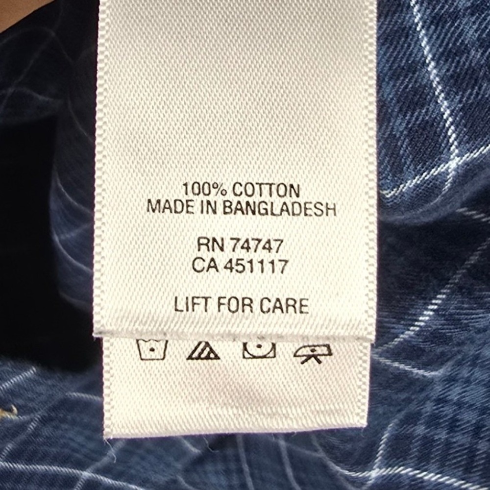RedHead Wrinkle Free Plaid Button Down Shirt Mens Medium Blue Long Sleeve Pocket - Picture 5 of 8